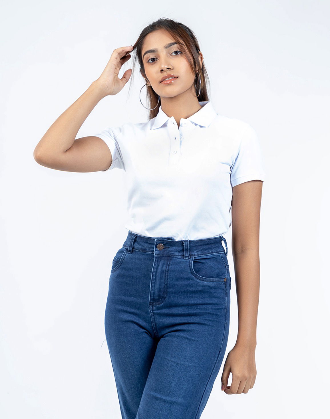 HUF & DEE Ladies Polo Collar TShirt